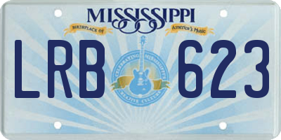 MS license plate LRB623