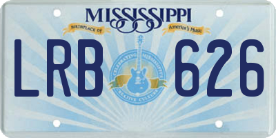 MS license plate LRB626