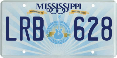 MS license plate LRB628