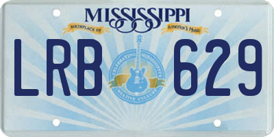 MS license plate LRB629