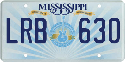 MS license plate LRB630