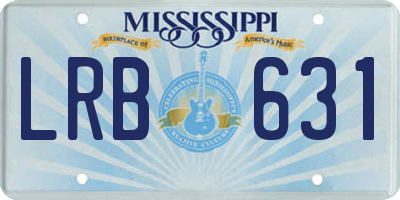 MS license plate LRB631
