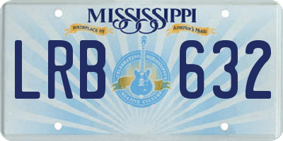 MS license plate LRB632
