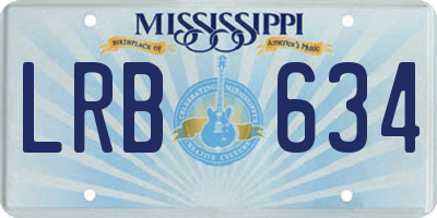 MS license plate LRB634
