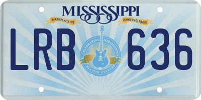 MS license plate LRB636