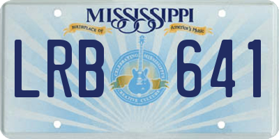MS license plate LRB641
