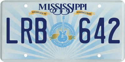 MS license plate LRB642