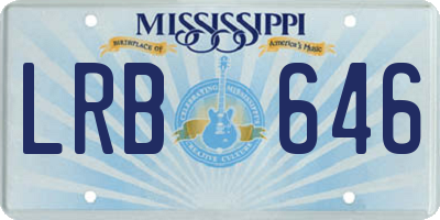 MS license plate LRB646