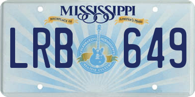 MS license plate LRB649