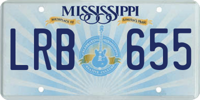 MS license plate LRB655
