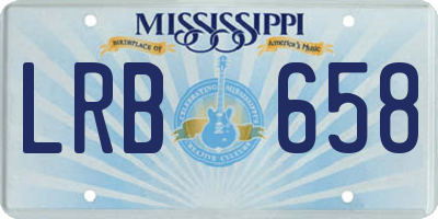 MS license plate LRB658