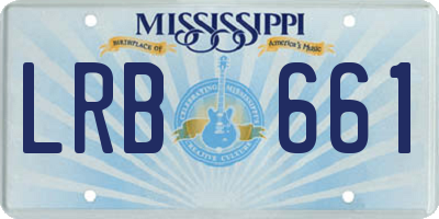 MS license plate LRB661