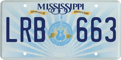 MS license plate LRB663