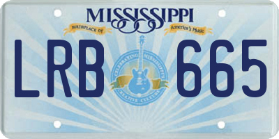 MS license plate LRB665