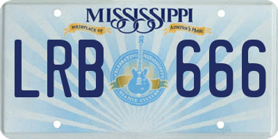 MS license plate LRB666
