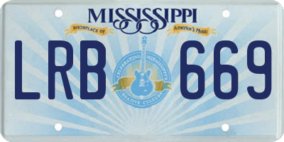 MS license plate LRB669