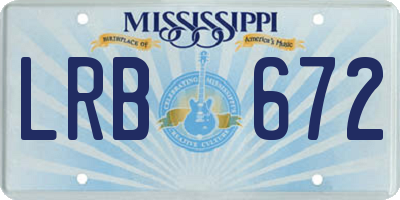 MS license plate LRB672