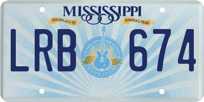 MS license plate LRB674