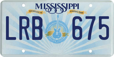 MS license plate LRB675