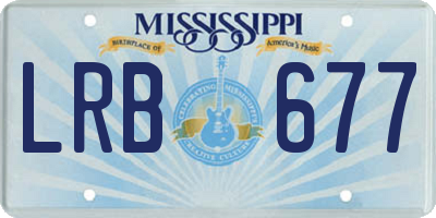 MS license plate LRB677