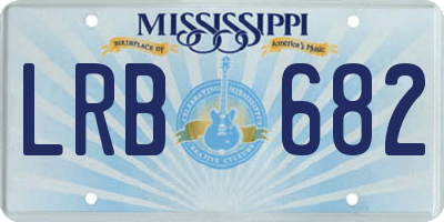 MS license plate LRB682