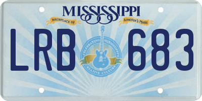 MS license plate LRB683