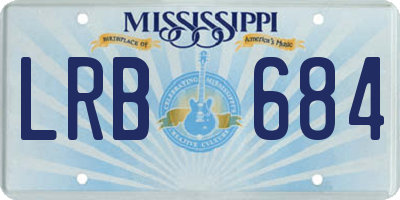 MS license plate LRB684