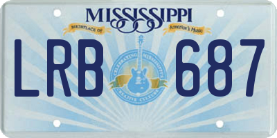 MS license plate LRB687