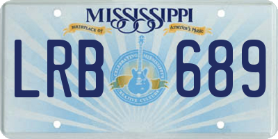 MS license plate LRB689
