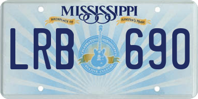 MS license plate LRB690