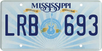 MS license plate LRB693