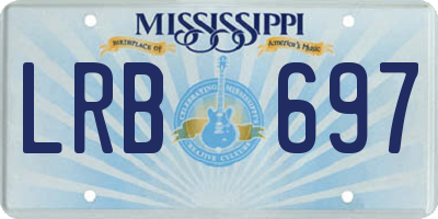 MS license plate LRB697