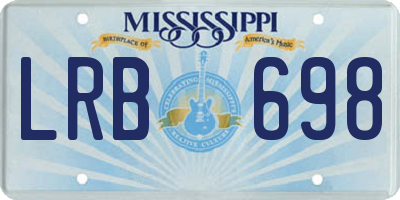 MS license plate LRB698