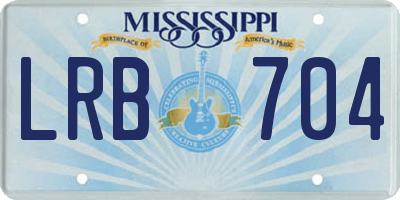 MS license plate LRB704