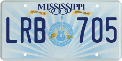 MS license plate LRB705