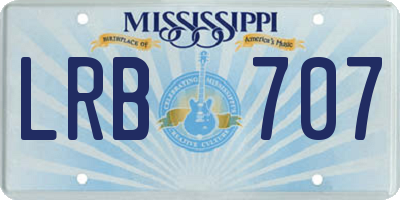 MS license plate LRB707