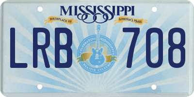 MS license plate LRB708