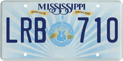 MS license plate LRB710