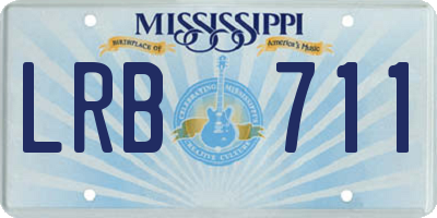 MS license plate LRB711