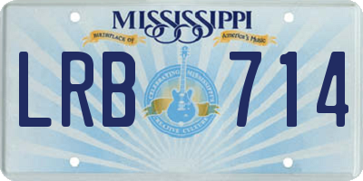 MS license plate LRB714