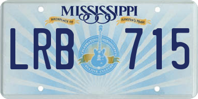 MS license plate LRB715