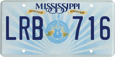 MS license plate LRB716