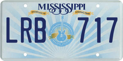 MS license plate LRB717