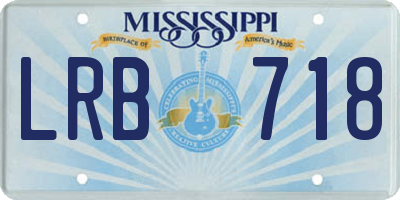 MS license plate LRB718