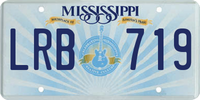 MS license plate LRB719