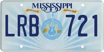 MS license plate LRB721