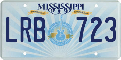 MS license plate LRB723