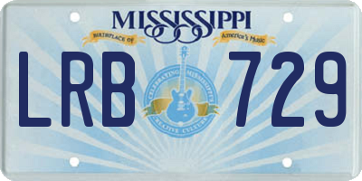 MS license plate LRB729