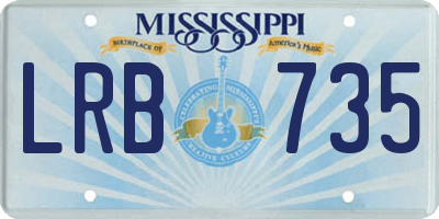 MS license plate LRB735