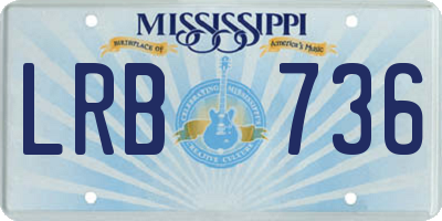 MS license plate LRB736